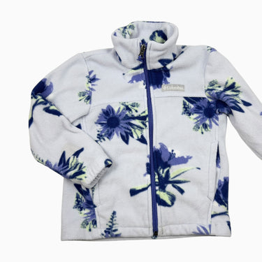 Veste lilas fleurie en polar 6-7Y