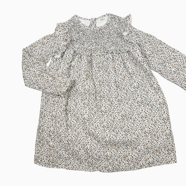 Robe blanche fleurie mousseline 6Y