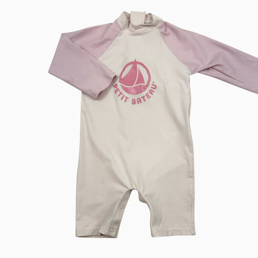 Maillot rayé rose 24M