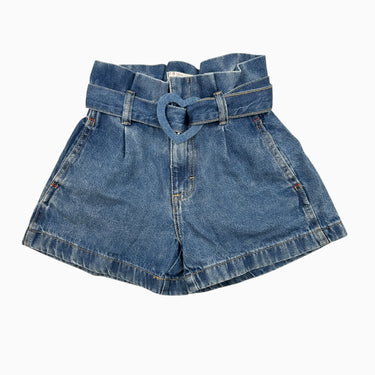 Short ceinturé en jeans 7-8Y