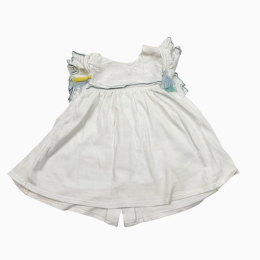 Robe blanche à pompons 2Y