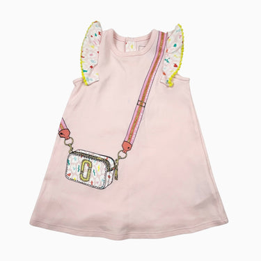 Robe rose imprimé sac à main 6M