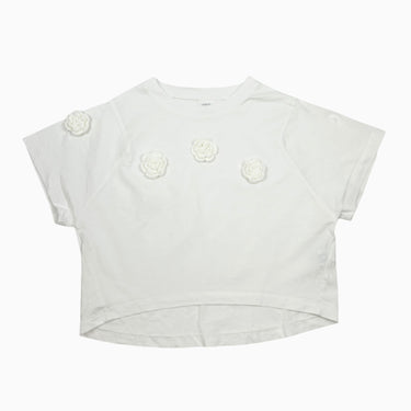 T-shirt blanc fleurs 9-10Y