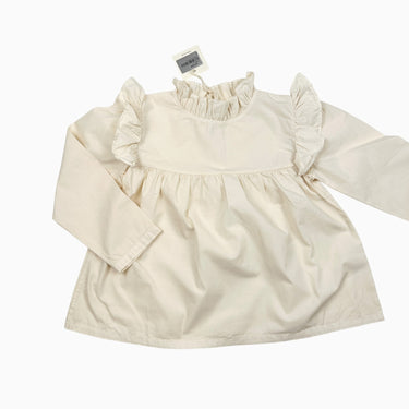 Blouse vanille avec volant 6Y
