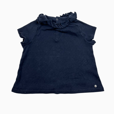 T-shirt marine à pointelle 24M