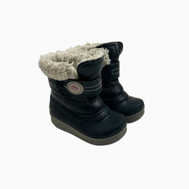 Bottes d'hiver noires doublées à velcro 21-22EU