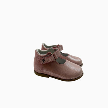Souliers Mary-Jane roses à pois à velcro en cuir 19EU