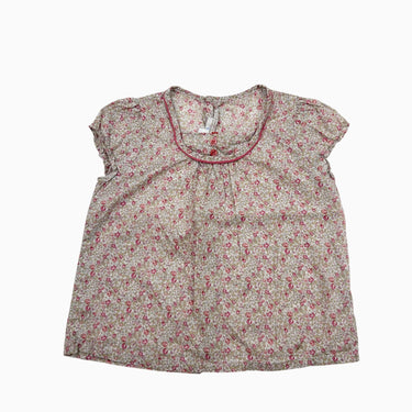 Camisole blouse fleuri rose 4Y