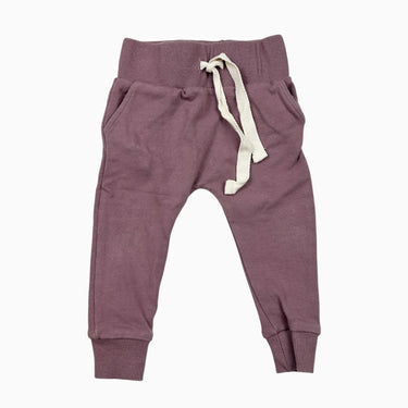 Jogger mauve côtelé 3-6M