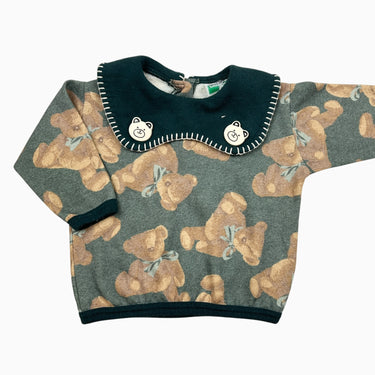 Pull à col vert ours vintage 2Y