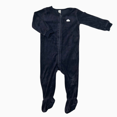 Pyjama marine 'nuage' en velours 12M