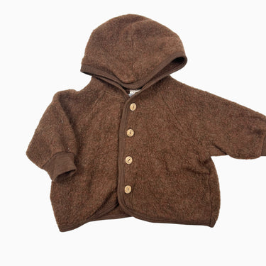 Veste marron en laine vierge 62-68CM 3-6M