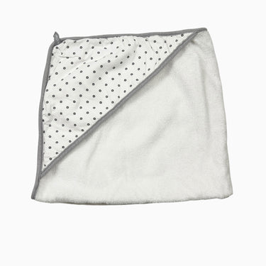 Sortie de bain blanche à pois