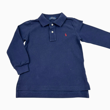 Polo marine en coton piqué 5Y