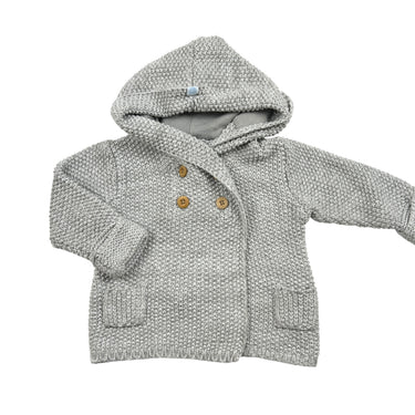 Veste grise en tricot 12-18M