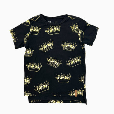 T-shirt noir poutines 3Y