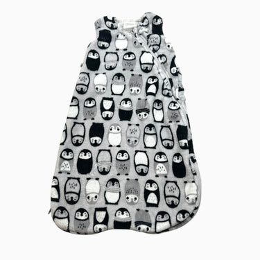 Gigoteuse grise 'Pingouins' en peluche 1.5TOG 0-6M