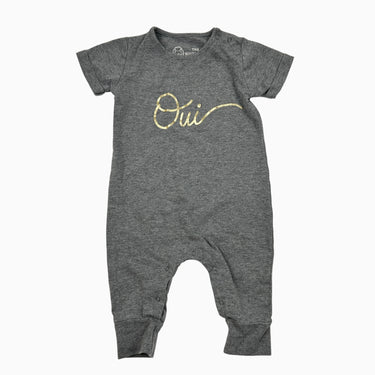 Combi grise 'Oui' 3-6M