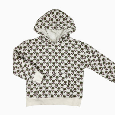 Pull à capuchon fleuri matelassé 8Y