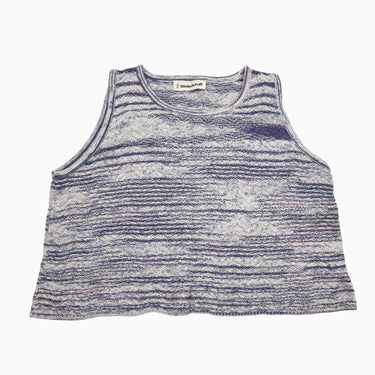 Débardeur mauve tricot chiné 7-8Y