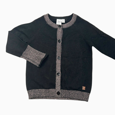 Cardigan noir et argenté 6Y