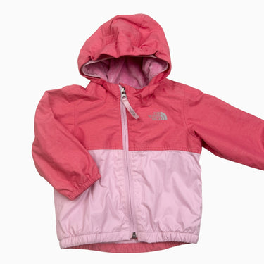 Manteau coupe-vent rose doublé en polar 6-12M
