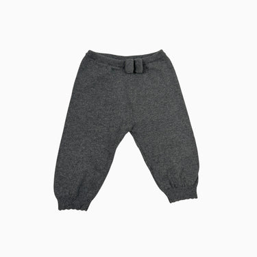 Pantalon gris en tricot de laine et coton 12M
