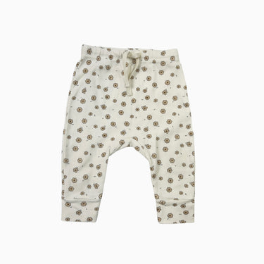 Legging blanc fleuri 6-12M