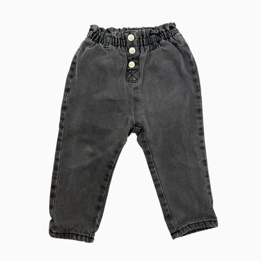 Jeans gris à boutons doubure 12-18M
