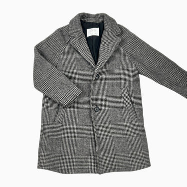 Manteau pied-de-poule laine-poly 7Y