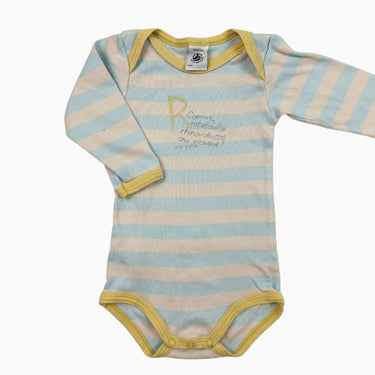 Cache-couche rayé bleu pâle 6M
