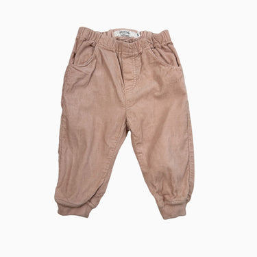 Pantalon rose côtelé 12M
