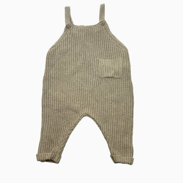 Salopette beige en tricot 3-6M