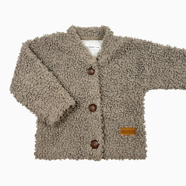 Veste greige en bouclette 0-12M