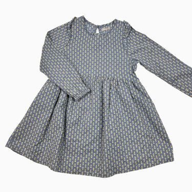 Robe bleue fleurie 130CM 7-8Y