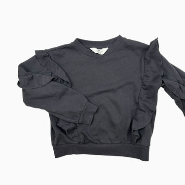 Pull avec volant noir 8-10Y