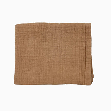 Couverture marron en mousseline 65x65cm