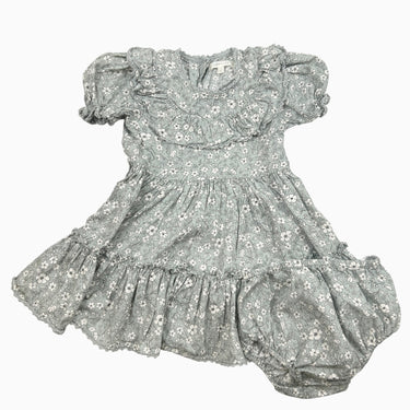 Robe avec bloomer sauge fleurie 2Y