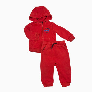 Veste avec jogger rouge 12M