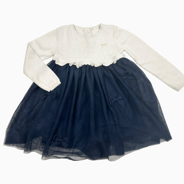 Robe avec volant marine en tulle 12-18M
