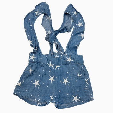 Short à bretelle bleu étoilé 24M