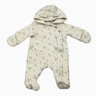 Combi vanille 'arbres' matelassée NB