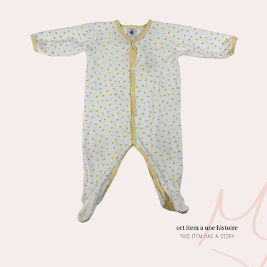 Pyjama blanc 'triangles' en velours 9M