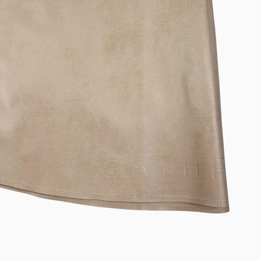 Tapis de sol 'Maxi rond large Fog' latté en cuir vegan 80x80po