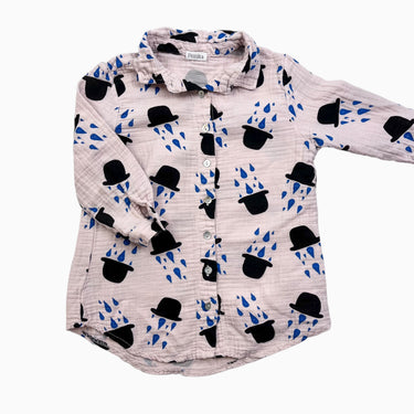 Robe rose pâle chapeaux en mousseline 2Y