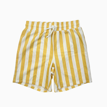 Maillot avec filet intégré à rayures jaunes 10Y