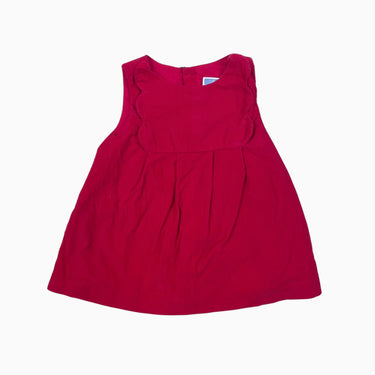 Robe rouge en corduroy 6M