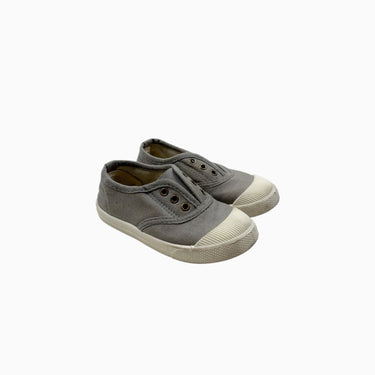 Souliers gris 'Slip-on' en canvas de coton 29EU