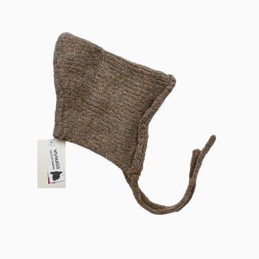 Bonnet pixie beige fil coloré en acrylique, mohair et laine 0-6M