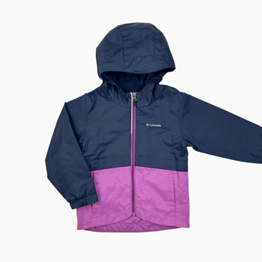Manteau style coupe-vent marine et mauve 4Y